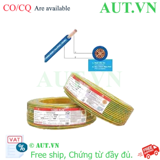 Ảnh của Dây điện đơn mềm ruột đồng CADISUN VCSF 1x6.0-E 