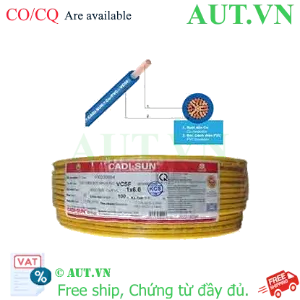 Ảnh của Dây điện đơn mềm ruột đồng CADISUN VCSF 1x6.0-Y 