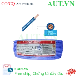 Ảnh của Dây điện đơn mềm ruột đồng CADISUN VCSF 1x6.0-BL 