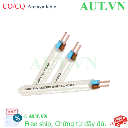 Ảnh của Dây cáp điện (Cu/PVC/PVC) CADISUN VCTF 2x4.0 .