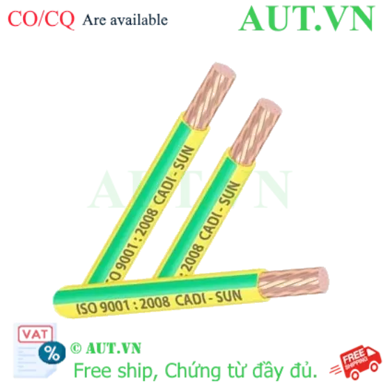 Ảnh của Dây cáp điện (Cu/PVC) CADISUN CV 1x10 (V-75)-E .