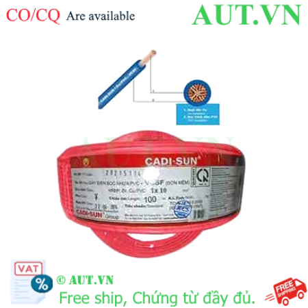 Ảnh của Dây điện đơn mềm ruột đồng CADISUN VCSF 1x10.0-R 