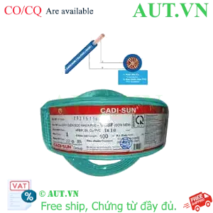 Ảnh của Dây điện đơn mềm ruột đồng CADISUN VCSF 1x10.0-G 