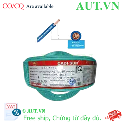 Ảnh của Dây điện đơn mềm ruột đồng CADISUN VCSF 1x10.0-G 