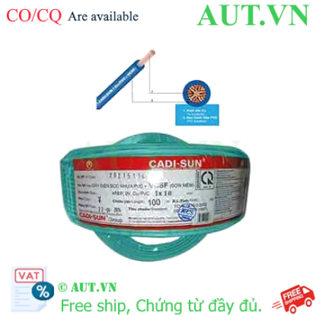 Ảnh của Dây điện đơn mềm ruột đồng CADISUN VCSF 1x10.0-G 