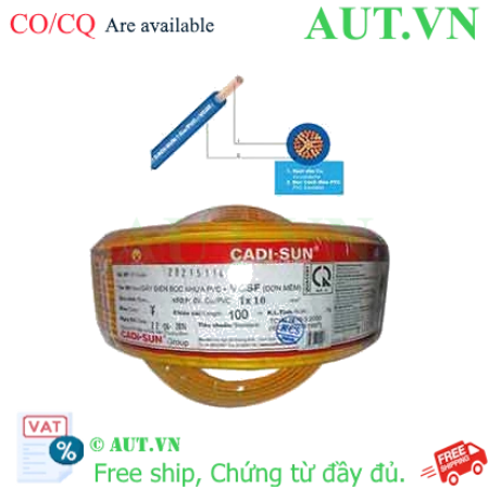 Ảnh của Dây điện đơn mềm ruột đồng CADISUN VCSF 1x10.0-Y 