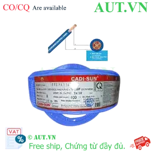 Ảnh của Dây điện đơn mềm ruột đồng CADISUN VCSF 1x10.0-BL 