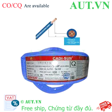 Ảnh của Dây điện đơn mềm ruột đồng CADISUN VCSF 1x10.0-BL 