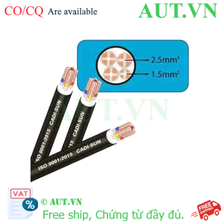 Ảnh của Dây cáp điện (Cu/XLPE/PVC) CADISUN CXV 3x2.5+1x1.5 .