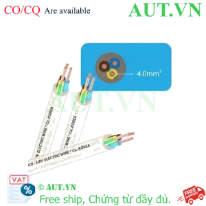 Ảnh của Dây cáp điện (Cu/PVC/PVC) CADISUN VCTF 3x4.0 .