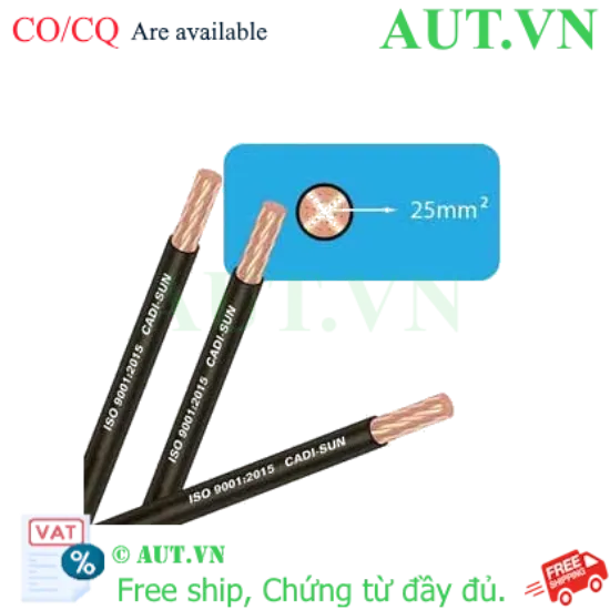 Ảnh của Dây cáp điện (Cu/PVC) CADISUN CV 1x25 (V-75)-B .