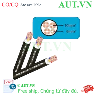 Ảnh của Dây cáp điện (Cu/XLPE/PVC) CADISUN CXV 3x10+1x6 .