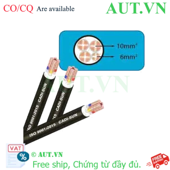 Ảnh của Dây cáp điện (Cu/XLPE/PVC) CADISUN CXV 3x10+1x6 .