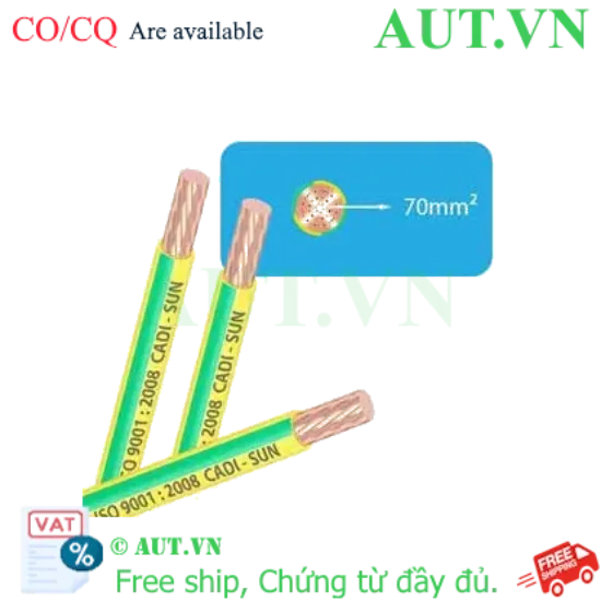 Ảnh của Dây cáp điện (Cu/PVC) CADISUN CV 1x70 (V-75)-E .