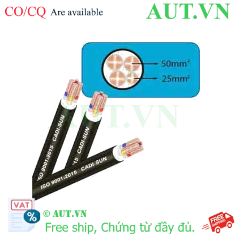 Ảnh của Dây cáp điện (Cu/XLPE/PVC) CADISUN CXV 3x50+1x25 .