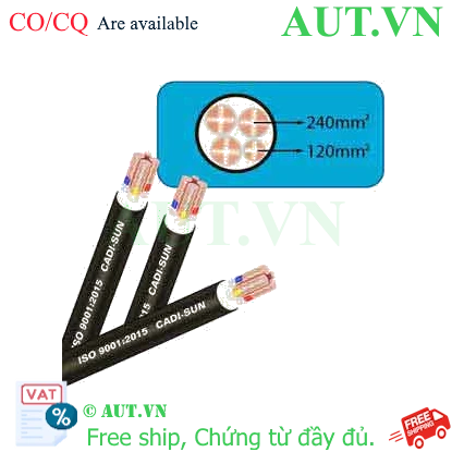 Ảnh của Dây cáp điện (Cu/XLPE/PVC) CADISUN CXV 3x240+1x120 .