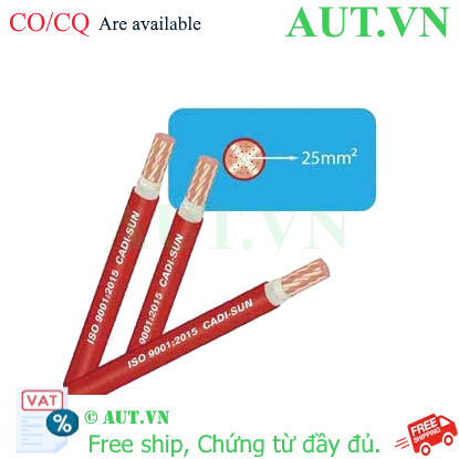 Ảnh của Dây cáp điện (Cu/PVC) CADISUN CV 1x25 (V-75)-R .