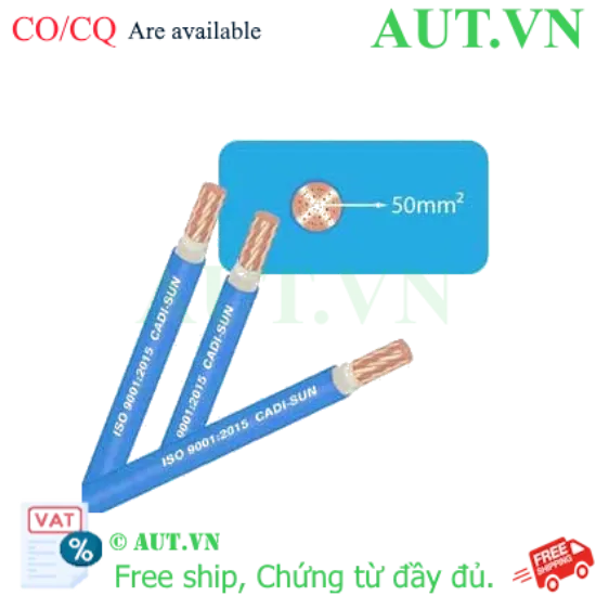 Ảnh của Dây cáp điện (Cu/PVC) CADISUN CV 1x50 (V-75)-BL .
