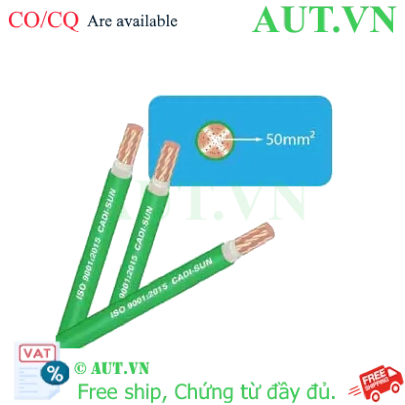 Ảnh của Dây cáp điện (Cu/PVC) CADISUN CV 1x50 (V-75)-G .