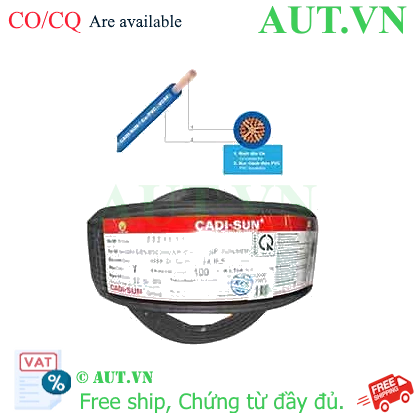 Ảnh của Dây điện đơn mềm ruột đồng CADISUN VCSF 1x0.5-B 