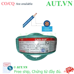 Ảnh của Dây điện đơn mềm ruột đồng CADISUN VCSF 1x0.5-G 