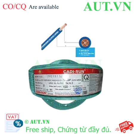 Ảnh của Dây điện đơn mềm ruột đồng CADISUN VCSF 1x0.5-G 