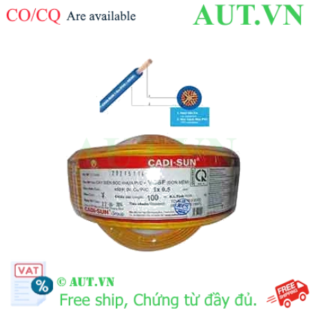 Ảnh của Dây điện đơn mềm ruột đồng CADISUN VCSF 1x0.5-Y 