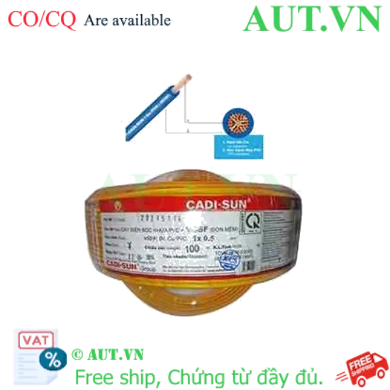 Ảnh của Dây điện đơn mềm ruột đồng CADISUN VCSF 1x0.5-Y 