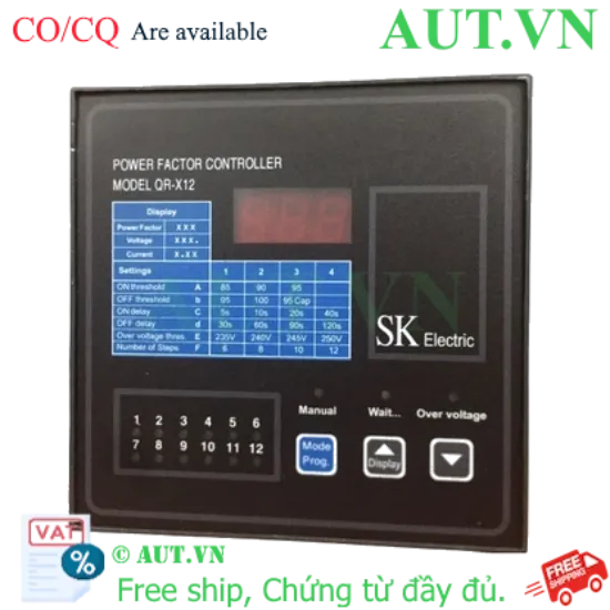 Ảnh của Bộ điều khiển tụ bù SK QR-X12 12 cấp 144x144mm