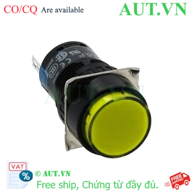 Ảnh của Đèn báo AD16-16Y 24VDC 16mm (màu vàng)