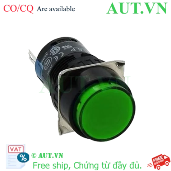 Ảnh của Đèn báo AD16-16G 220V 16mm (màu xanh lá)