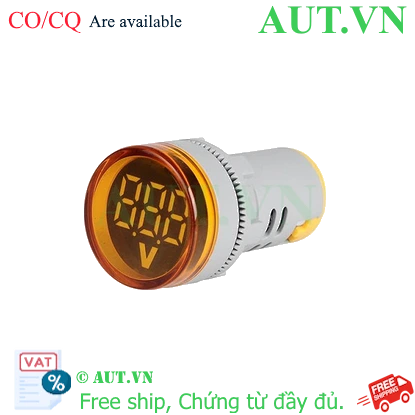 Ảnh của Đèn báo vàng có hiển thị điện áp 20V-500V, 22mm