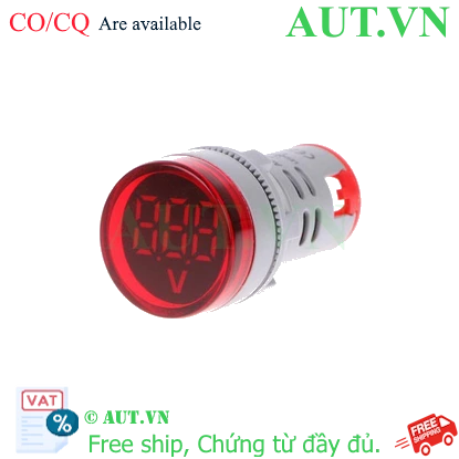 Ảnh của Đèn báo đỏ có hiển thị điện áp 20V-500V, 22mm