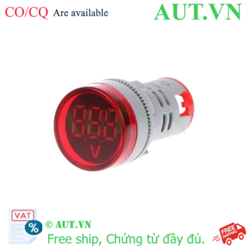 Ảnh của Đèn báo đỏ có hiển thị điện áp 20V-500V, 22mm