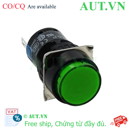 Ảnh của Nút nhấn nhả AL6-MG 24VDC 16mm (màu xanh lá)