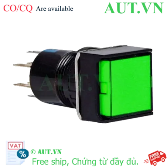 Ảnh của Nút nhấn nhả AL6H-MG 220V 16mm (màu xanh lá)