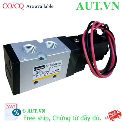 Ảnh của Van điện từ Parker PHS-520S-02-220V 5 cửa 2 vị trí, 1 Coil, Ren 13