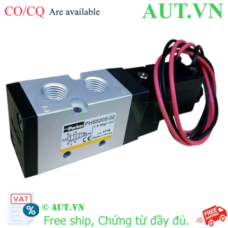 Ảnh của Van điện từ Parker PHS-520S-02-220V 5 cửa 2 vị trí, 1 Coil, Ren 13