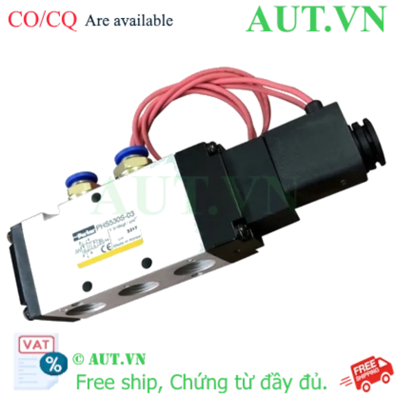 Ảnh của Van điện từ Parker PHS-530S-03-220V 5 cửa 2 vị trí, 1 Coil, Ren 17