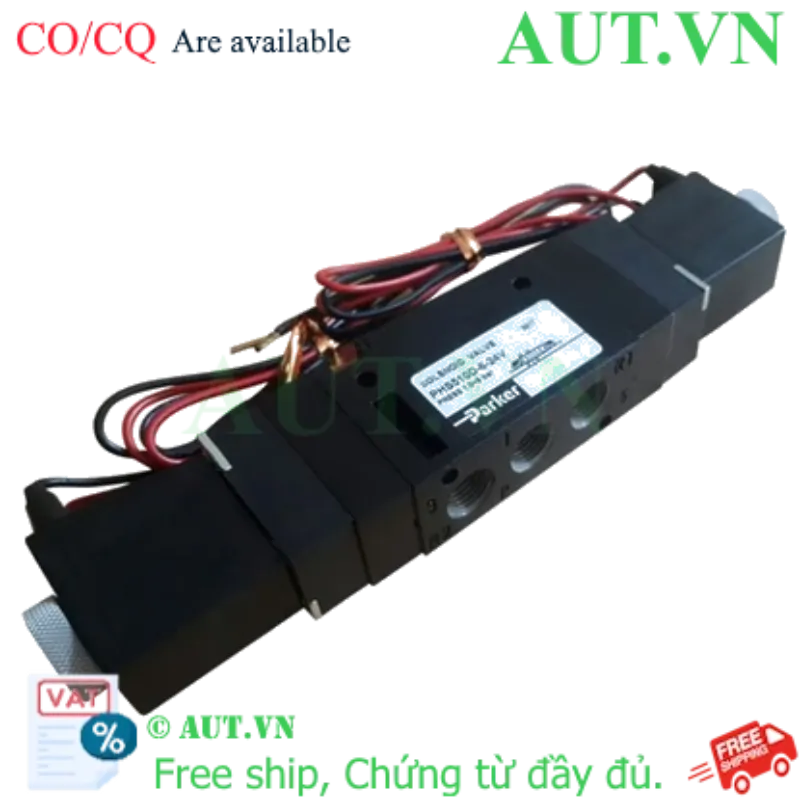 Ảnh của Van điện từ Parker PHS-510D-6-24V 5 cửa 2 vị trí, 2 Coil, Ren 9.6