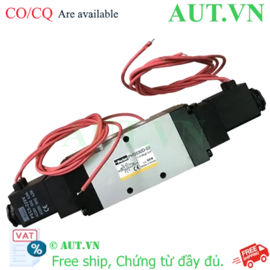 Ảnh của Van điện từ Parker PHS-530D-03-220V 5 cửa 2 vị trí, 2 Coil, Ren 17