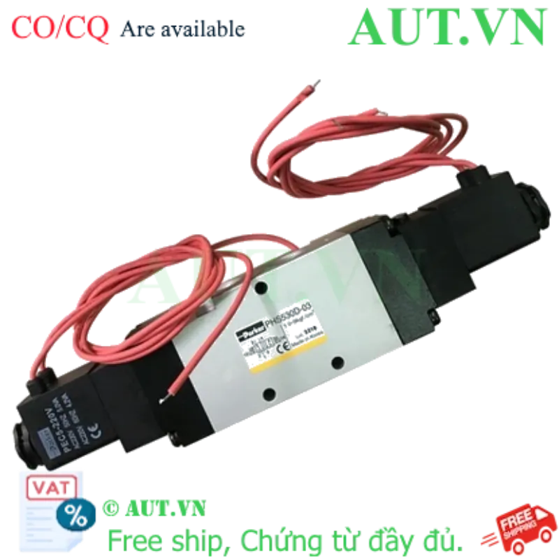 Ảnh của Van điện từ Parker PHS-530D-03-220V 5 cửa 2 vị trí, 2 Coil, Ren 17