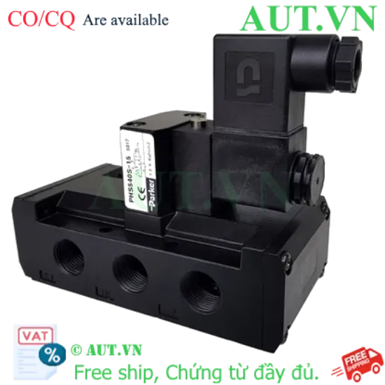 Ảnh của Van điện từ Parker PHS-540S-15-220V 5 cửa 2 vị trí, 1 Coil, Ren 21