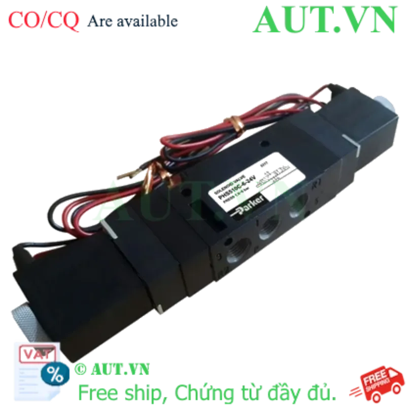 Ảnh của Van điện từ Parker PHS-510C-6-24V 5 cửa 3 vị trí, 2 Coil, Ren 9.6