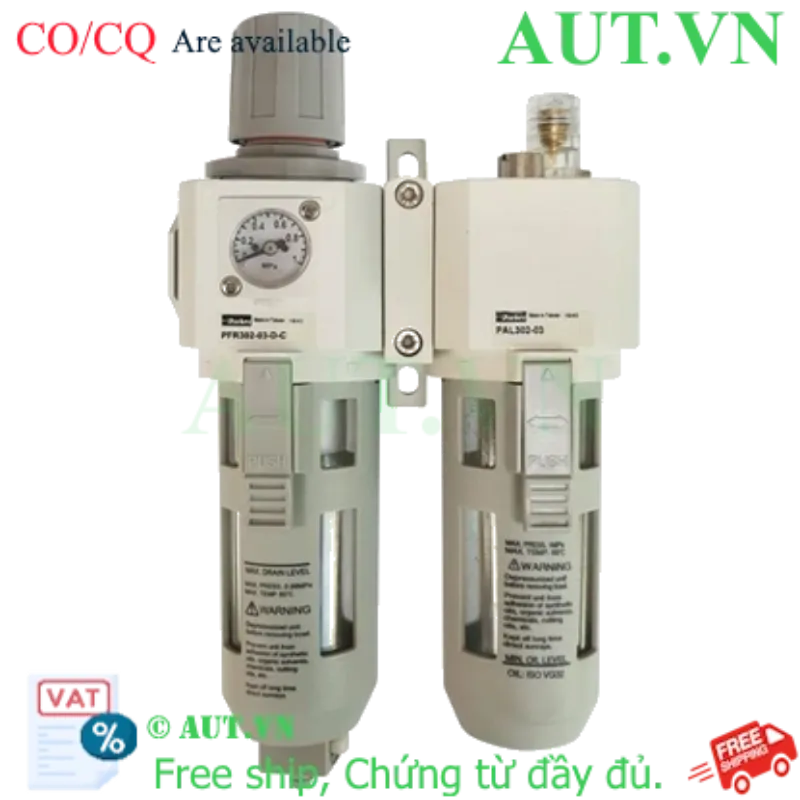Ảnh của Bộ Lọc Khí – Chỉnh Áp – Cấp Dầu Xả Tay Parker Size 3/8 PCA302-03