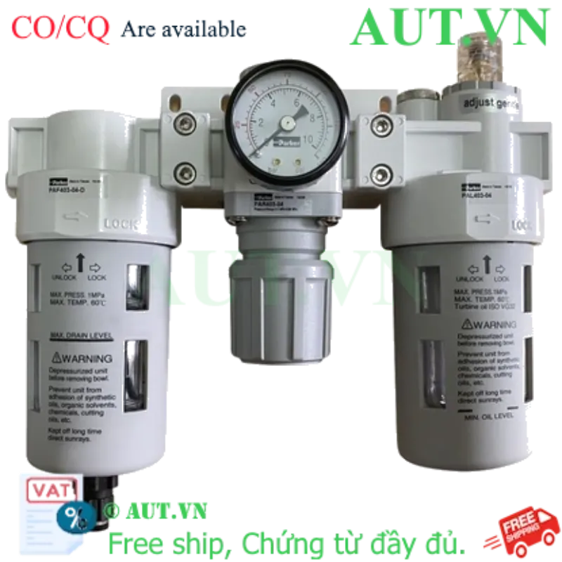Ảnh của Bộ Lọc Khí – Chỉnh Áp – Cấp Dầu Xả Tay Parker Size 1/2 PCB403-04