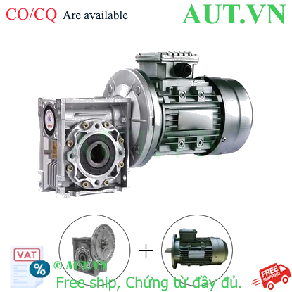 Ảnh của Động cơ điện 3 Pha 0.18kW + Hộp giảm tốc NMRV-040 cốt 18mm
