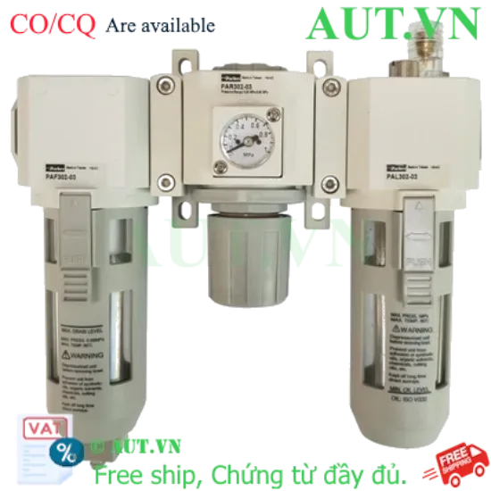 Ảnh của Bộ Lọc Khí – Chỉnh Áp – Cấp Dầu Xả Tự Động Parker Size 3/8 PCB302-03-D