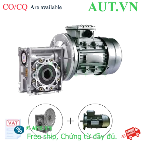 Ảnh của Động cơ điện 3 Pha 0.37kW + Hộp giảm tốc NMRV-050 cốt 25mm