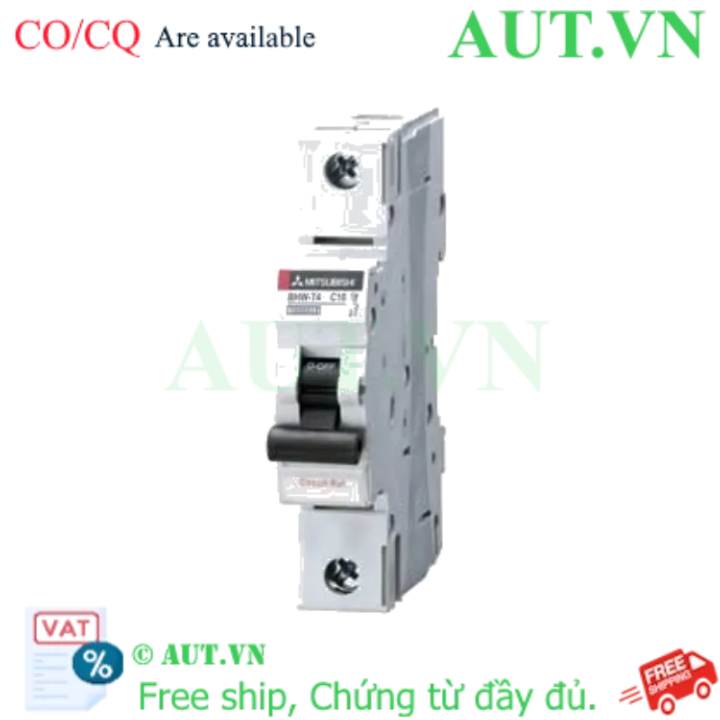 Ảnh của Aptomat MCB Mitsubishi BHW-T4 1P C10 - 10A, 4.5kA, Chính Hãng AUT VN